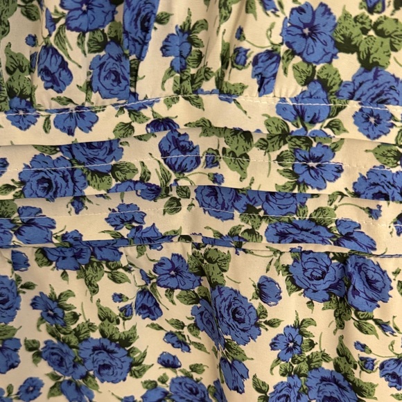 Floral Blue and White Dress - Picture 3 of 4